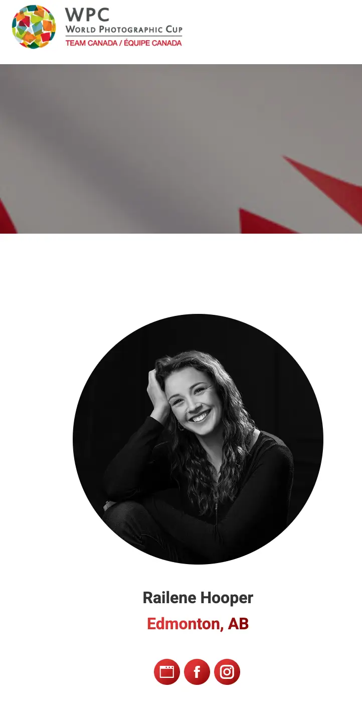 World Photographic Cup Team Canada Member